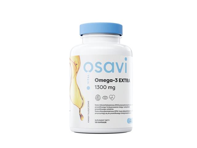 Osavi Omega-3 Extra 1300 mg Cytryna interakcje ulotka kapsułki miękkie  120 kaps.