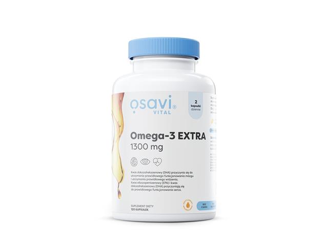 Osavi Omega-3 Extra 1300 mg Cytryna interakcje ulotka kapsułki miękkie  120 kaps.