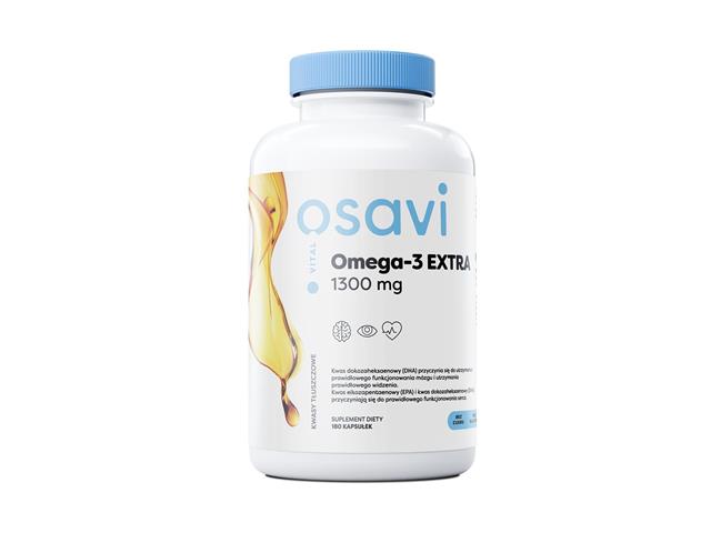 Osavi Omega-3 Extra 1300mg Cytryna interakcje ulotka kapsułki miękkie  180 kaps.