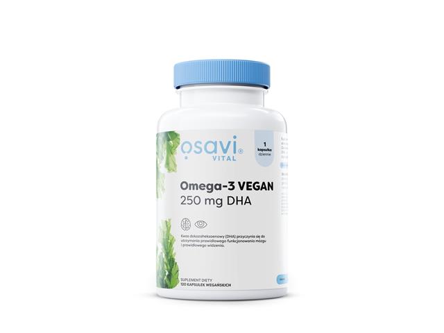 Osavi Omega-3 Vegan 250 mg DHA interakcje ulotka kapsułki miękkie  120 kaps.