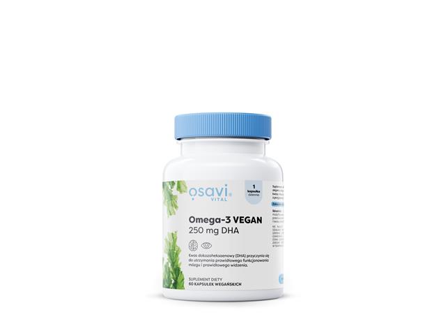 Osavi Omega-3 Vegan 250 mg DHA interakcje ulotka kapsułki miękkie  60 kaps.