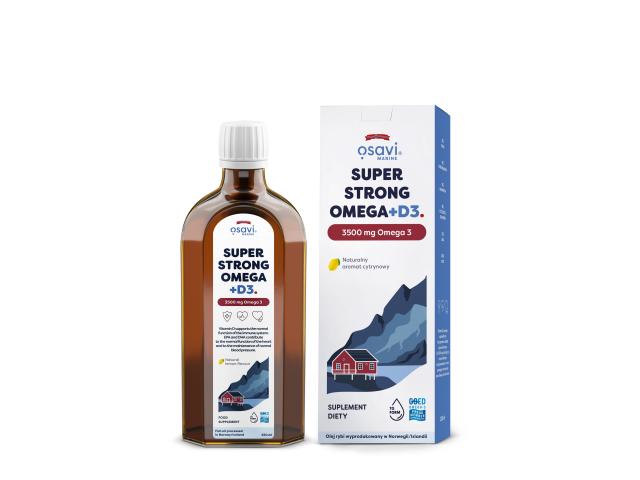 Osavi Super Strong Omega + D3 3500 mg naturalny aromat cytrynowy interakcje ulotka olej - 250 ml