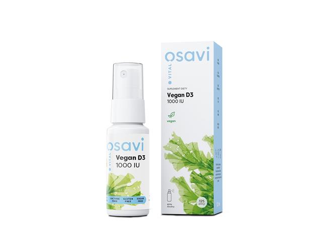 Osavi Vegan D3 Spray Doustny 1000 IU interakcje ulotka spray do ust  12,5 ml