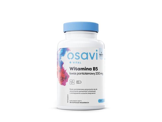 Osavi Witamina B5 Kwas Pantotenowy 200 mg interakcje ulotka kapsułki twarde - 180 kaps.