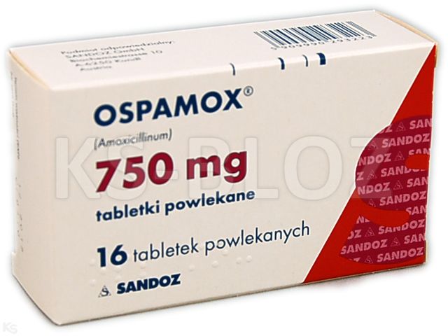 Ospamox interakcje ulotka tabletki powlekane 0,75 g 16 tabl.