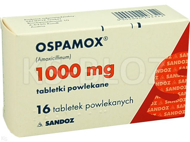 Ospamox interakcje ulotka tabletki powlekane 1 g 