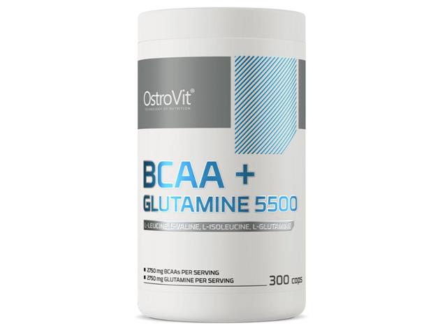 OstroVit BCAA + Glutamine 5500 interakcje ulotka kapsułki  300 kaps.