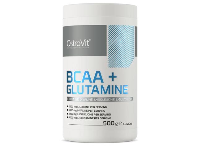 OstroVit BCAA + Glutamine smak lemon interakcje ulotka proszek  500 g