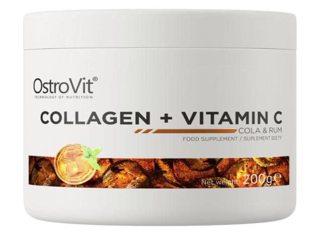 OstroVit Collagen + Vitamin C cola & rum interakcje ulotka proszek  200 g