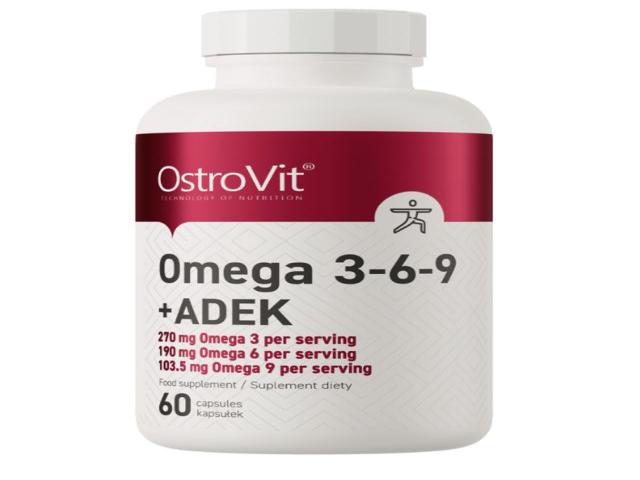 OstroVit Omega 3-6-9 + ADEK interakcje ulotka kapsułki - 60 kaps.