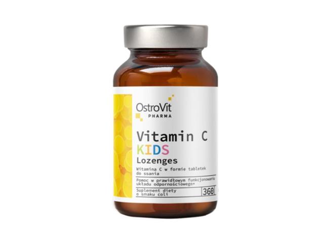 OstroVit Pharma Vitamin C KIDS lozenges smak coli interakcje ulotka tabletki do ssania  360 tabl.