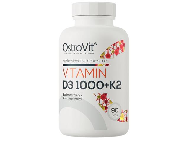 OstroVit Vitamin D3 1000 + K2 interakcje ulotka tabletki  90 tabl.