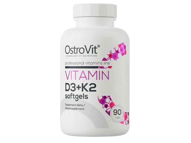 OstroVit Vitamin D3+K2 Softgels interakcje ulotka kapsułki  90 kaps.