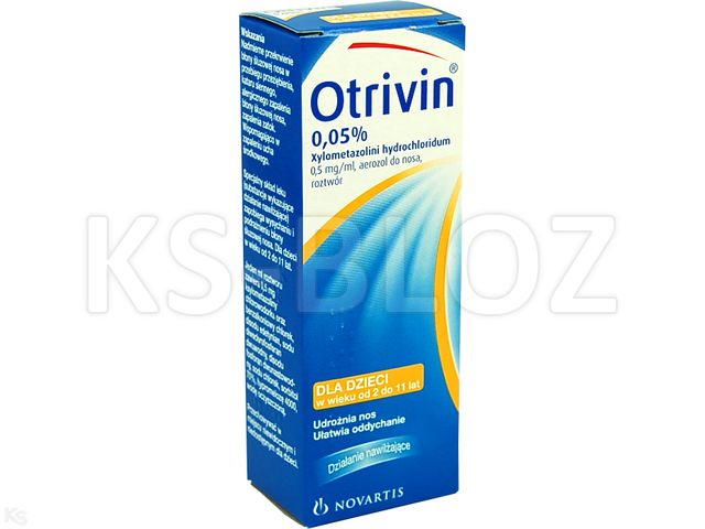 Otrivin dla dzieci interakcje ulotka aerozol do nosa 500 mcg/ml 10 ml