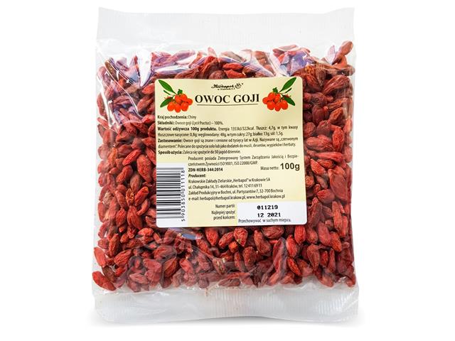 Owoc Goji interakcje ulotka owoc/zioła  100 g