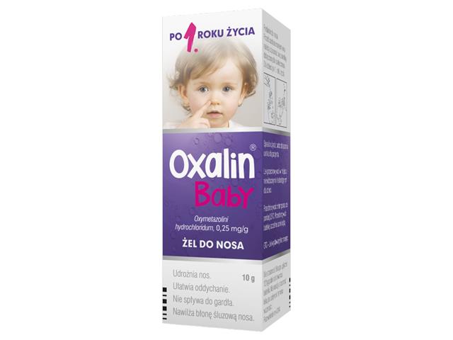 Oxalin Baby interakcje ulotka żel do nosa 250 mcg/g 10 g (but.)