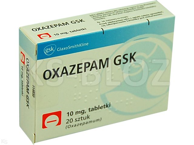Oxazepam GSK interakcje ulotka tabletki 10 mg 20 tabl. | 1x20