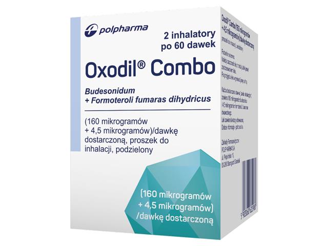 Oxodil Combo interakcje ulotka proszek do inhalacji (160mcg+4,5mcg)/daw. inh. 2 inhal. po 60 daw.