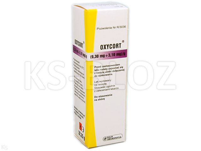 Oxycort interakcje ulotka aerozol na skórę, zawiesina (3,1mg+9,3mg)/g 55 ml | 32.25 g