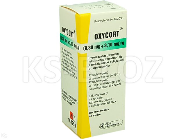 Oxycort interakcje ulotka aerozol na skórę, zawiesina (3,1mg+9,3mg)/g 30 ml | 16.125 g