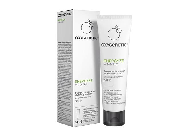 Oxygenetic Energyze Vitamin C Serum do twarzy energetyzujące na dzień SPF 15 interakcje ulotka   50 ml