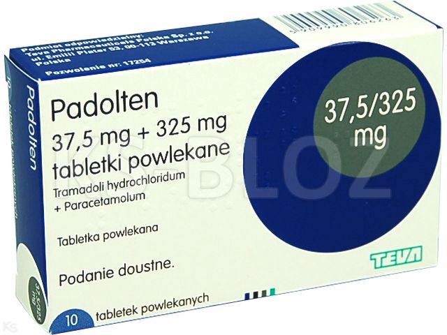 Padolten interakcje ulotka tabletki powlekane 37,5mg+325mg 10 tabl.