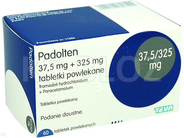 Padolten interakcje ulotka tabletki powlekane 37,5mg+325mg 