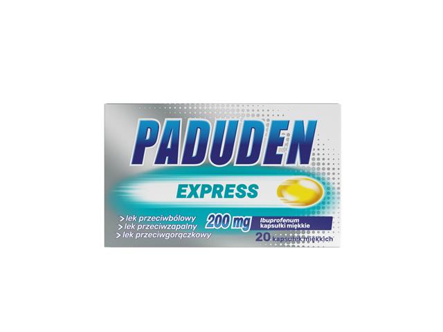 Paduden Express interakcje ulotka kapsułki miękkie 200 mg 20 kaps.