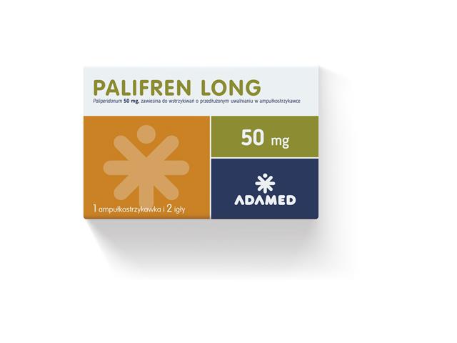 Palifren Long interakcje ulotka zawiesina do wstrzykiwań o przedłużonym uwalnianiu 50 mg 1 amp.-strz. | +2 igł.