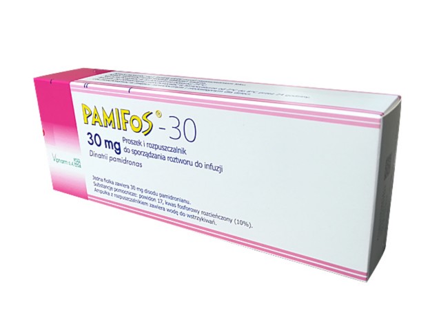 Pamifos 30 interakcje ulotka proszek i rozpuszczalnik do sporządzania roztworu do infuzji 30 mg 