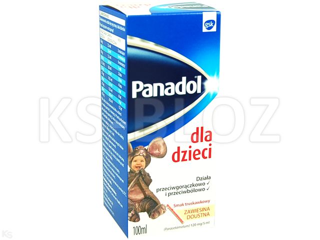 Panadol Dla Dzieci interakcje ulotka zawiesina doustna 120 mg/5ml 100 ml