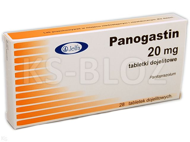 Panogastin interakcje ulotka tabletki dojelitowe 20 mg 28 tabl. (2 blist. po 14 tabl.)
