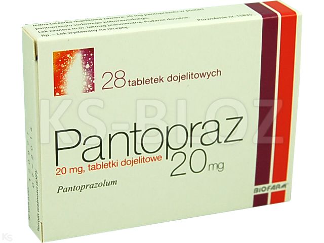 Pantopraz 20 mg interakcje ulotka tabletki dojelitowe 20 mg 28 tabl. | 2 blist.po 14 szt.