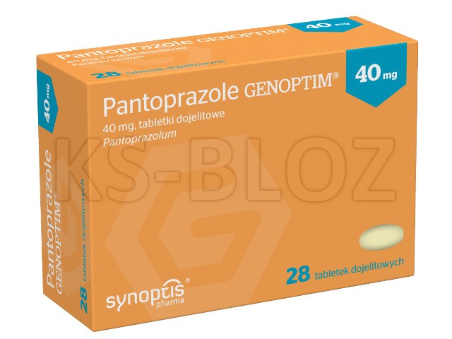 Pantoprazole Genoptim interakcje ulotka tabletki dojelitowe 40 mg 