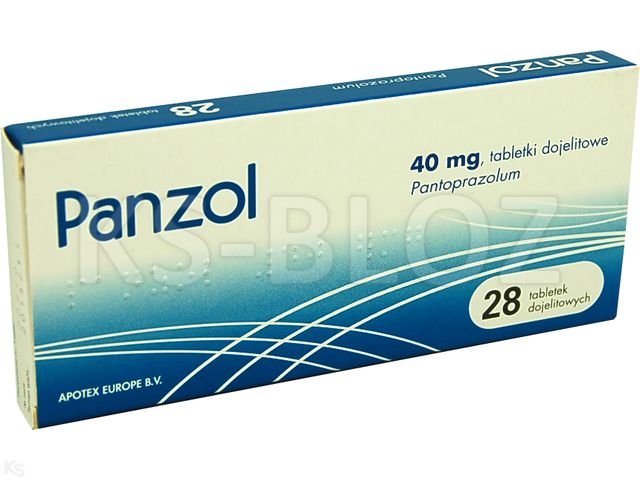 Panzol interakcje ulotka tabletki dojelitowe 40 mg 28 tabl. | 2 blist.po 14 szt.