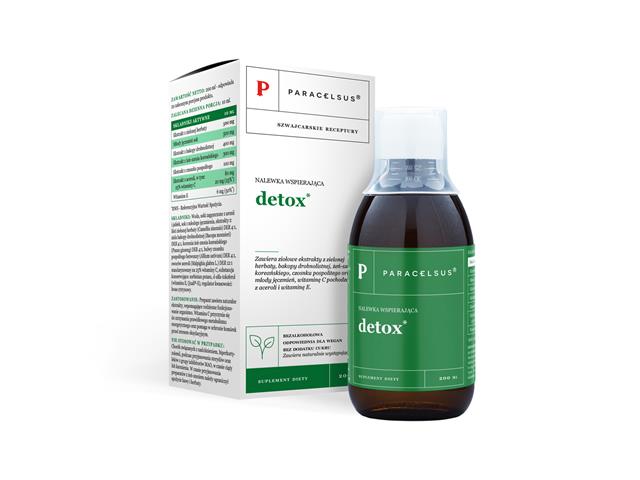 Paracelsus Detox interakcje ulotka nalewka  200 ml