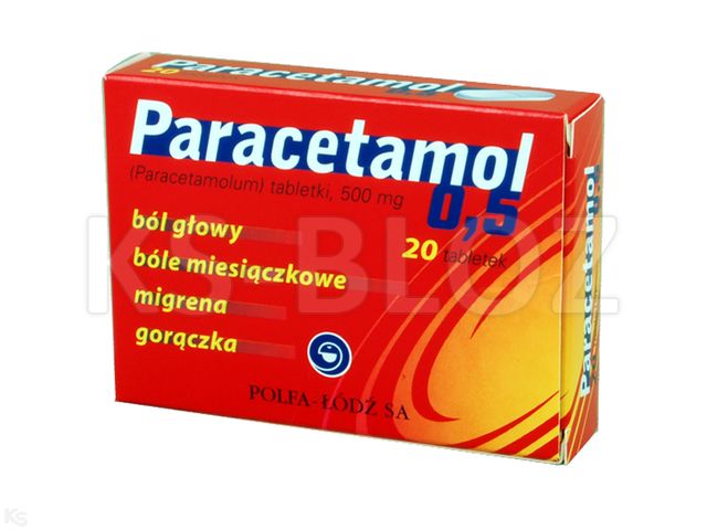 paracetamol 0.5 mg 0,5  zastosowanie Paracetamol (dawkowanie, ulotka