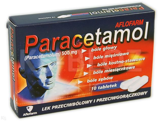 Paracetamol Aflofarm interakcje ulotka tabletki 500 mg 10 tabl. (blist.)