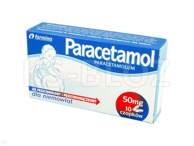 Paracetamol Farmina interakcje ulotka czopki doodbytnicze 50 mg 10 czop.