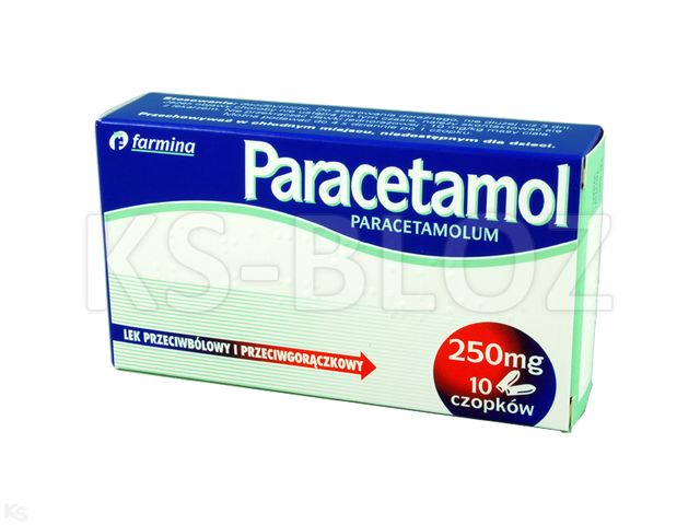 Paracetamol Farmina interakcje ulotka czopki doodbytnicze 250 mg 10 czop.