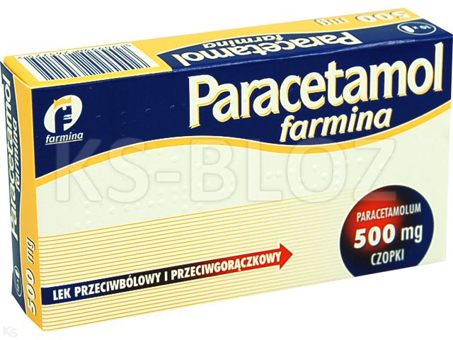 Paracetamol Farmina interakcje ulotka czopki doodbytnicze 500 mg 10 czop. | blist.