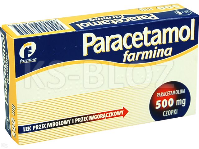 Paracetamol Farmina interakcje ulotka czopki doodbytnicze 500 mg 10 czop.