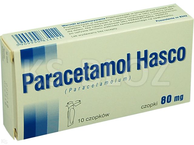 Paracetamol Hasco interakcje ulotka czopki doodbytnicze 80 mg 10 czop.