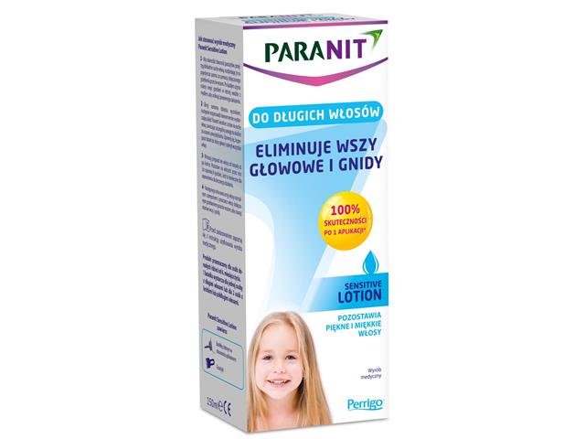 Paranit Sensitive Lotion likwiduje wszy i gnidy interakcje ulotka płyn  150 ml