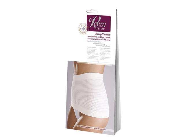 Pas lędźwiowy VEERA SILVER 32cm M interakcje ulotka paski - 1 szt.