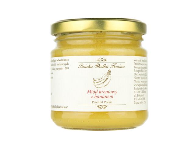 Pasieka Słodka Kraina Miód kremowy z bananem interakcje ulotka miód 250 g