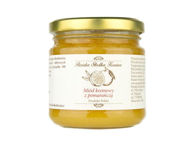 Pasieka Słodka Kraina Miód kremowy z pomarańczą interakcje ulotka miód 250 g