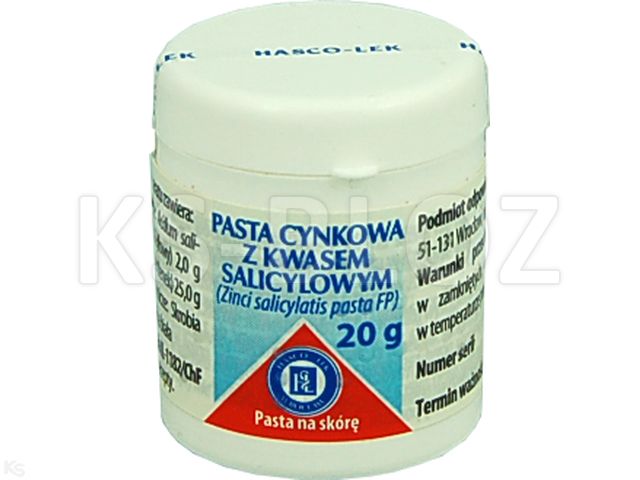 Pasta Cynkowa Z Kw.salicylowym interakcje ulotka maść  20 g