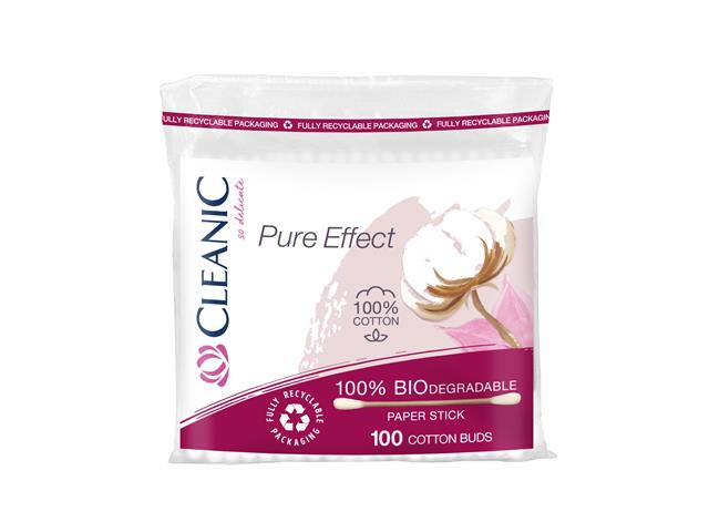 Patycz.hig. CLEANIC Pure Effect interakcje ulotka patyczki  100 szt. (folia)