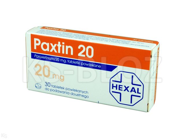 Paxtin 20 interakcje ulotka tabletki powlekane 20 mg 30 tabl. | 3 blist.po 10 szt.